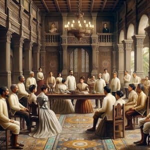 19th Century Spanish-Style Room Meeting in the Philippines