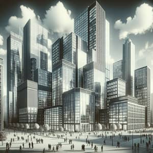 Corporate High-rise Cityscape | Office Building Architecture