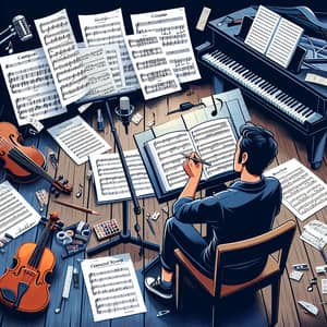 Composing Music for Musical Theatre | Composer Passionately Creating Sheet Music