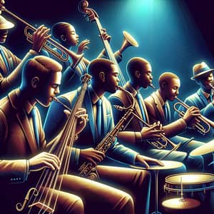 Diverse Group of Musicians in Jazz Performance | Symphony of Sounds