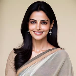 Indian Actress in Traditional Sari | Beautiful Smile