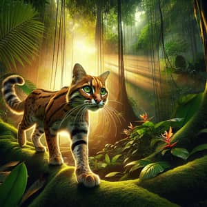 Graceful Wild Cat Roaming in Lush Jungle | Jungle Adventure