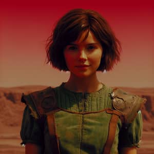Post-Apocalyptic Hope: Young Woman with Determined Expression