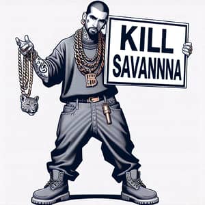 King Von Holds 'Kill Savanna' Sign | Hip-Hop Icon