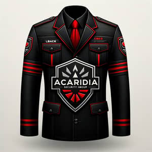 Professional Security Uniform in Black, Red & Gray | Acardia Security Group