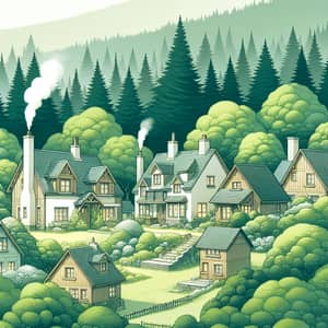 Quaint Village at Forest Edge | Charming Cottages & Green Surroundings