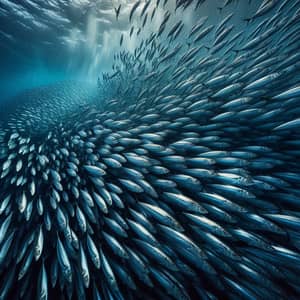 Fascinating School of Sardines - Unique Underwater Scene