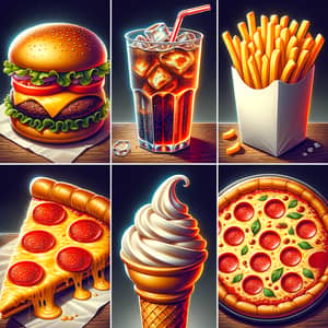 Menu at 'WHOOOSH!' Fast Food Chain - Burgers, Fries, Pizza & More