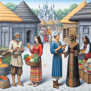Medieval Social Status Visualization: Peasant, Merchant, Noble