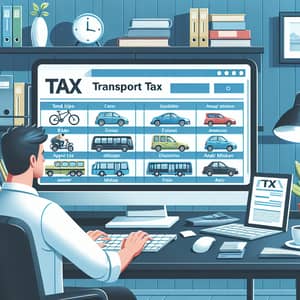 Transport Tax: Illustrating Vehicle Tax Form in Home Office