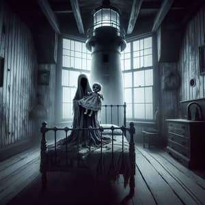 Haunted Lighthouse Chamber: Spooky Spirit with Doll