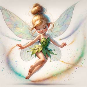 Enchanting Fairy with Glistening Transparent Wings