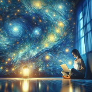 Cosmic Digital Serenity: A Dreamlike Escape