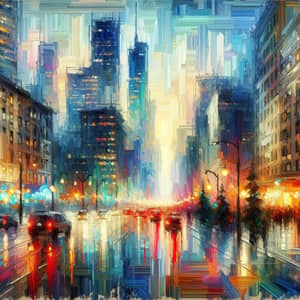 Impressionist Cityscape: Vibrant Urban Art