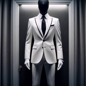Elegant White Suit in a Secret Room