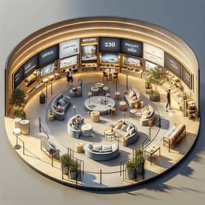 Innovative 300 sqm Customer Showroom Layout Concept