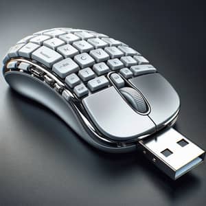 Keyboard-Like Mouse with USB Flash Drive Tail