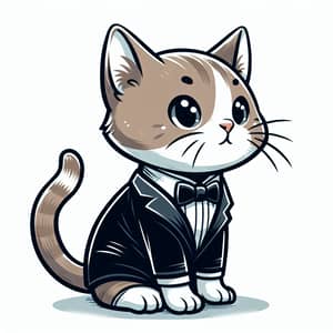 Adorable Cat in Tuxedo: Playful and Sophisticated Feline