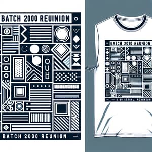Geometric Tshirt Design for High School Reunion Batch 2010