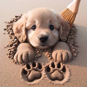Adorable Puppy on the Sand | Pet Photography