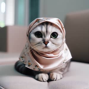 Adorable Cat in Modest Islamic Attire | Cat Dressed in Islamic Clothes
