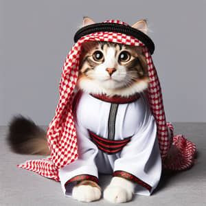 Adorable Cat in Middle Eastern Attire
