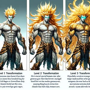 Galio Saiyan Transformations in Dragon Ball - Super Saiyan 1-5