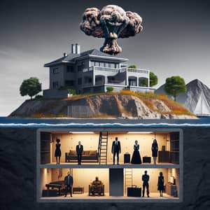 Stark Contrasts: Villa Overlooking Devastation with Secret Bunker