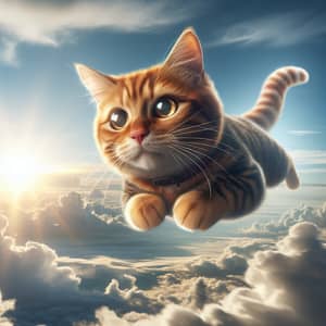 Cat Flying in the Sky - Un Gato Volando