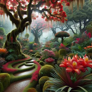 Enchanting Tanguil Magical Garden with Ceibo Flowers