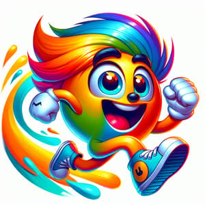 Vibrant Cartoon Mascot Character Digital Artwork