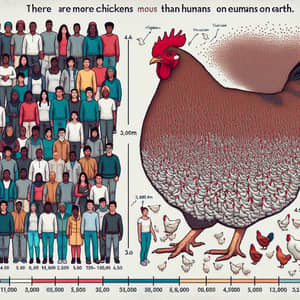 Global Chicken Population vs. Human Population Visualized