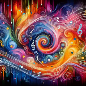 Vibrant Melodic & Upbeat Music Harmony Art