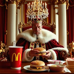 Luxurious Palace Throne Room with Embraced McDonald's Branding