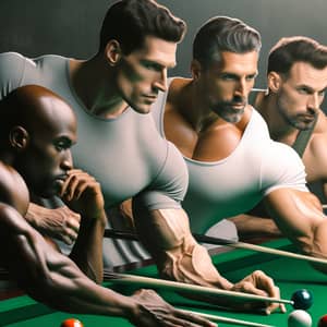 Men Playing Snooker - Skilled Players in Action