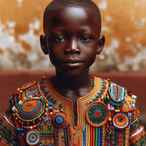 African Boy in Traditional Attire | Vibrant Colors & Intricate Patterns