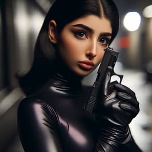 Middle-Eastern Female Assassin | Stealthy Glock Pistol Operator