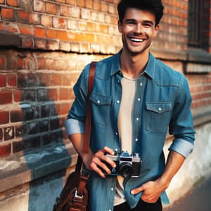 Meet Jimmy: Young Man with Vintage Camera and Vintage Style