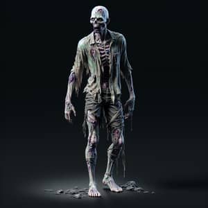 Realistic 3D Zombie with Green Skin and Veins - Thirsty for Blood