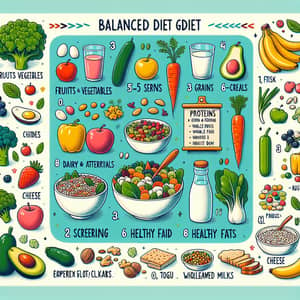 Balanced Diet Guidelines: Fruits, Vegetables, Grains & More