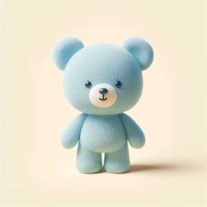 Enchanting Blue Teddy Bear Illustration - Disney-like Charm