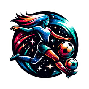 Empowering Women's Football Logo Design | Space Theme