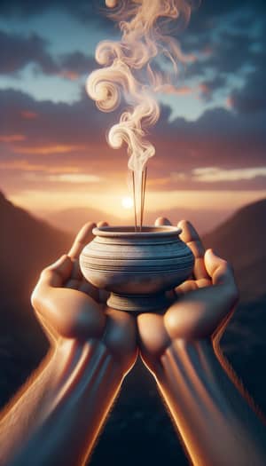Hyperrealistic Ceramic Incense Burner Art