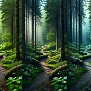 Serene Forest Trail | Realism, Hyperrealism, Photorealism