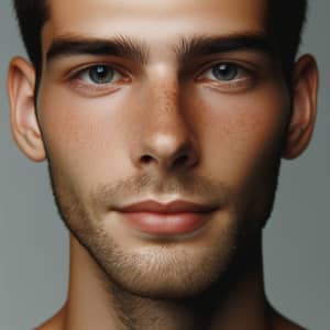 Detailed Human Head Portrait: Skin Texture and Expression