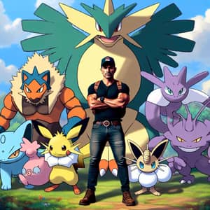 Unique Pokémon Team with Powerful Latinx Trainer