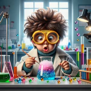 Child Scientist | Engaging Lab Experiment with Colorful Reactions