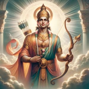 Divine Figure Inspired by Indian God Ram | Peace and Spirituality