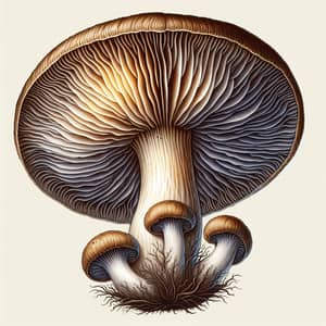 Detailed Scientific Mushroom Illustration | Natural History Art