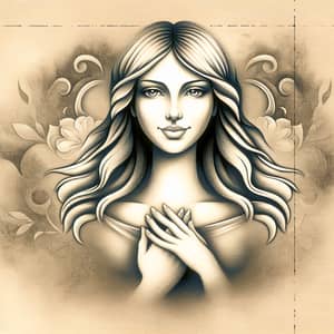 Woman Embodying Strength, Wisdom, and Charm | Tranquil Setting